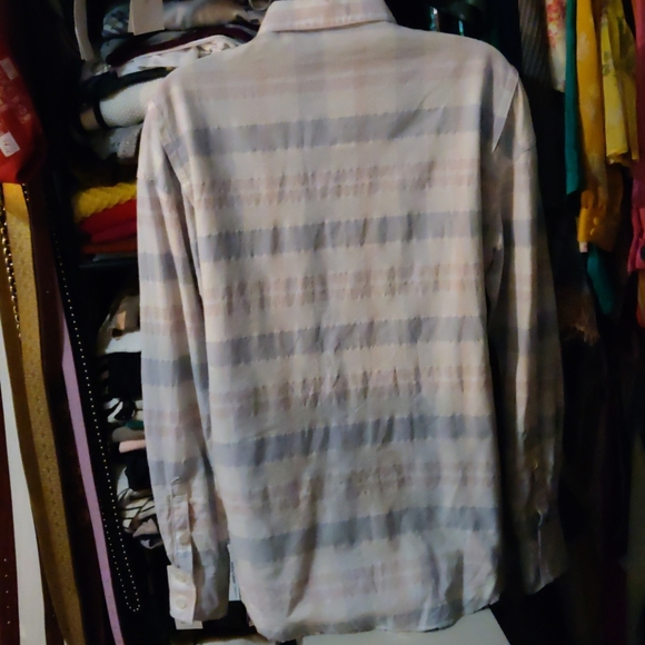 Free People pastel plaid pocketed button up shirt - Picture 5 of 10